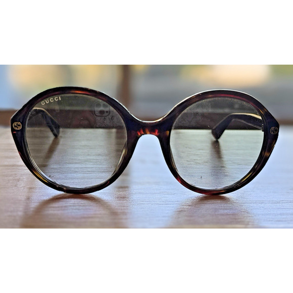 Authentic Gucci GG0023S Havana Sunglasses Round Tortoiseshell Oversized Fashion - Picture 1 of 10